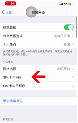 黄圃镇苹果14维修网分享如何给iPhone14的SIM卡设置密码 